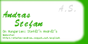 andras stefan business card